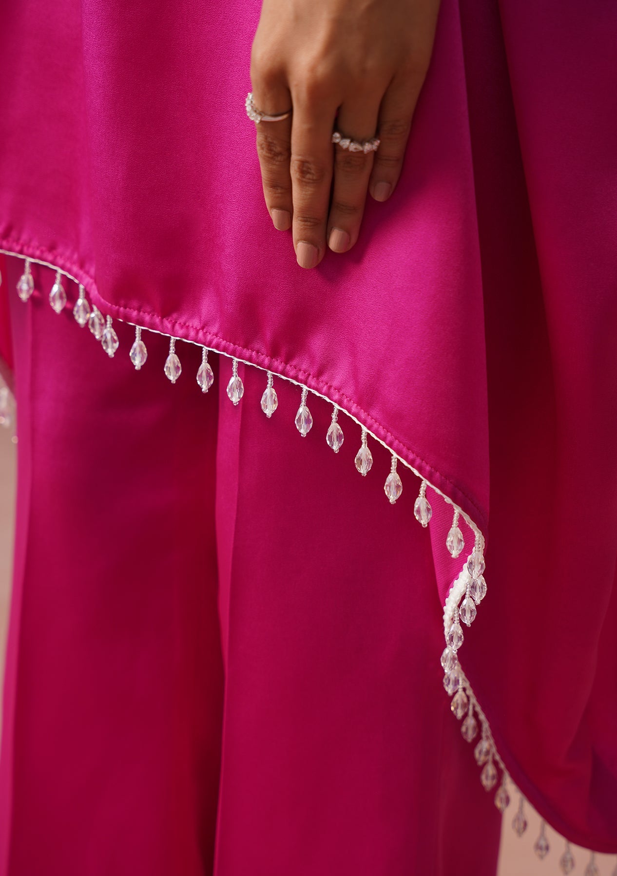 Amara Kaftan Co-ord Set Fuschia