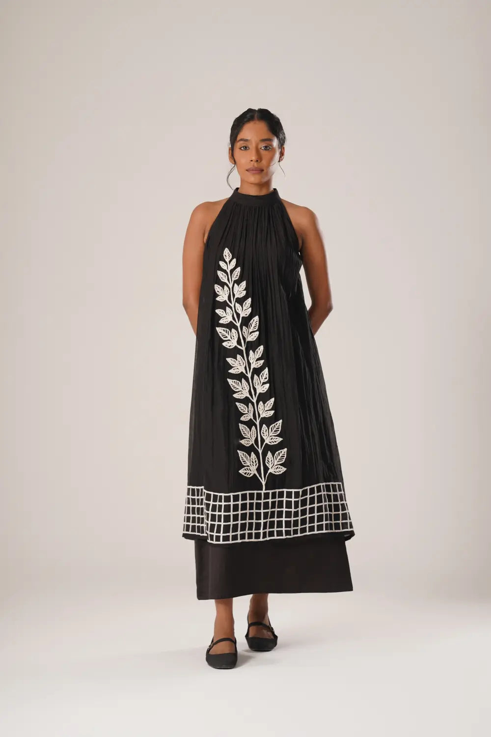 Windowleaf Halter Dress