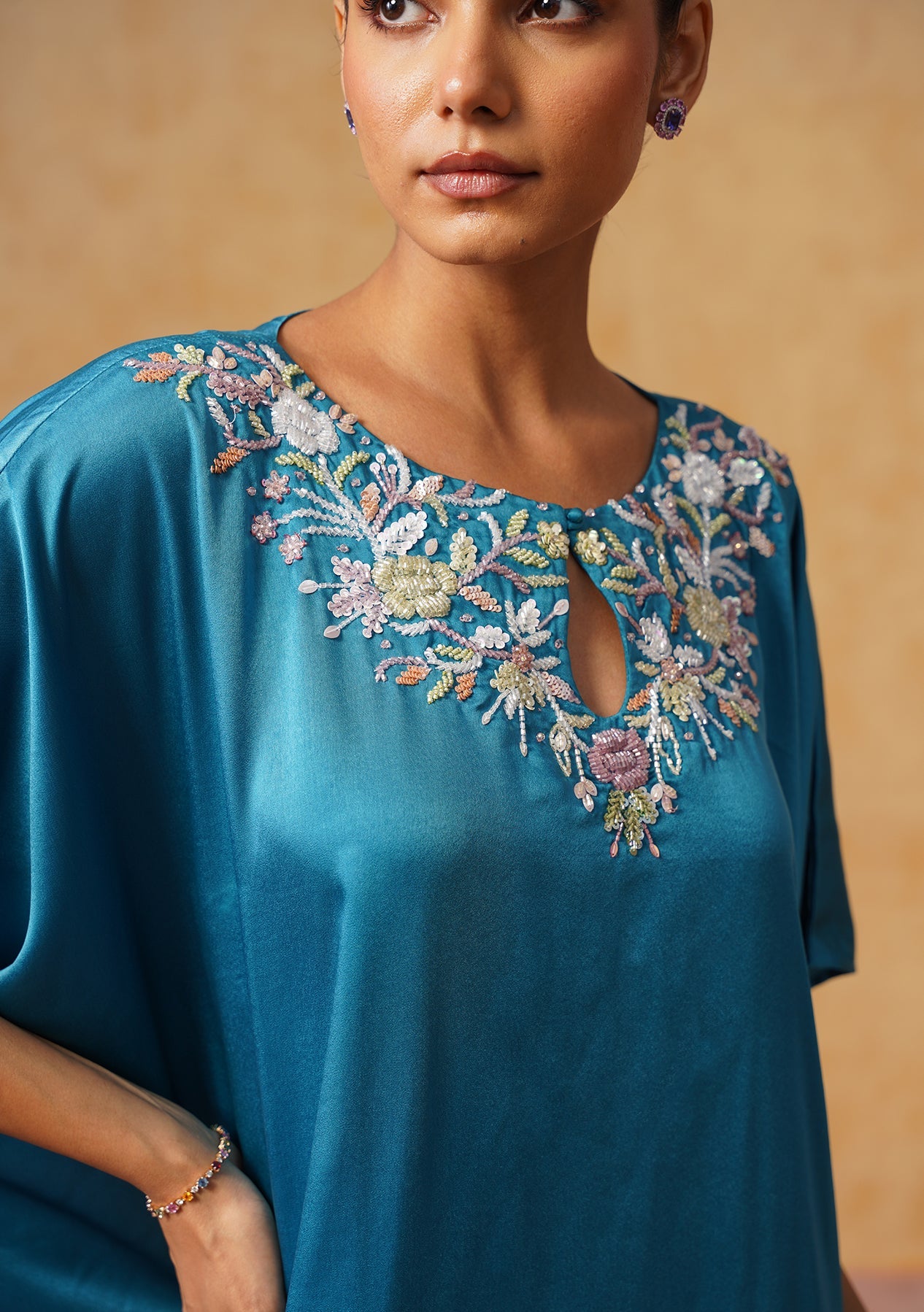 Amara Kaftan Co-ord Set Teal