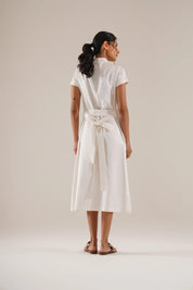 Leaf Pockets Shirt Dress