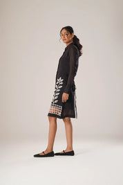Through the Grid Shirt Dress