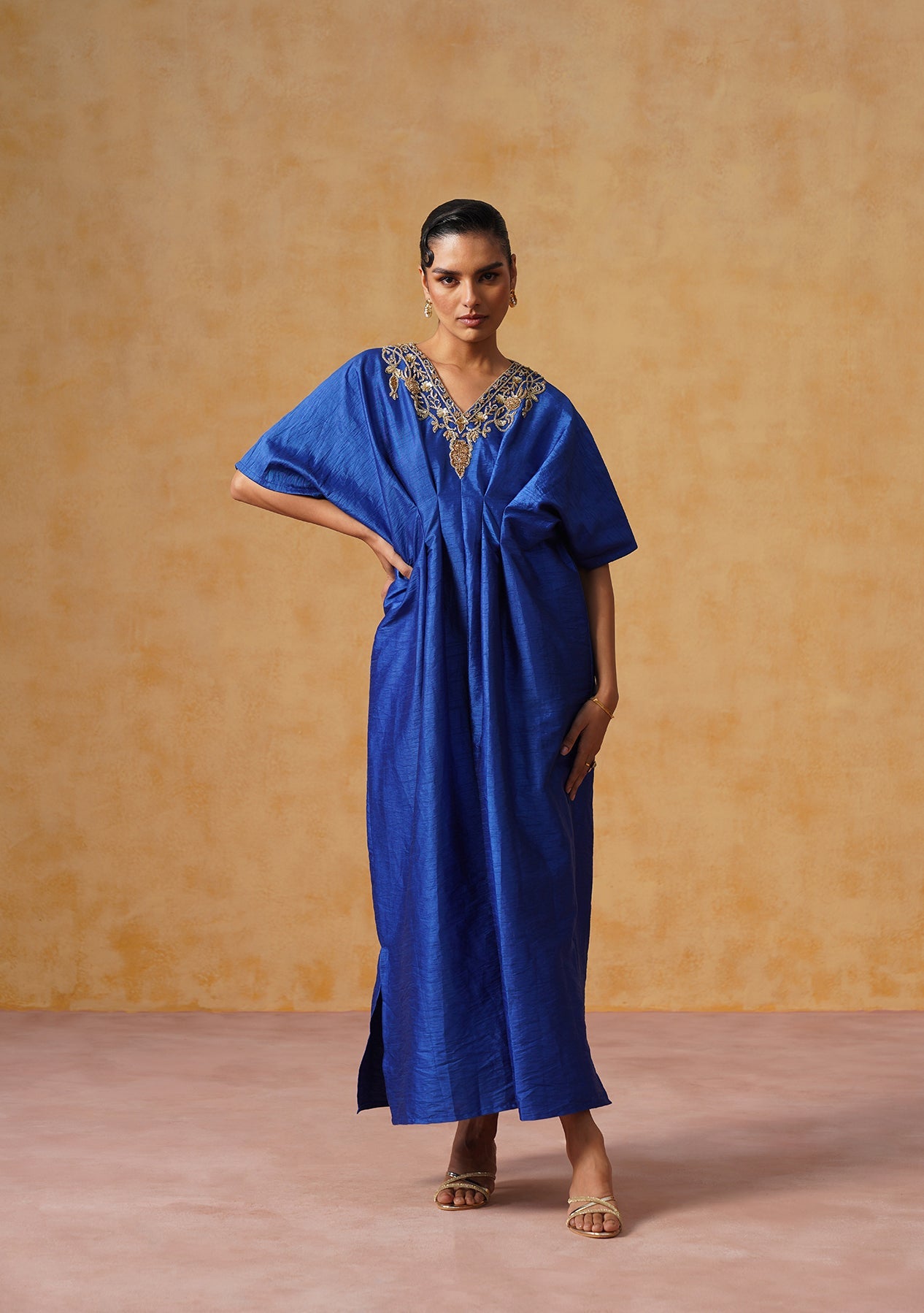 Reva Kaftan Dress Royal Blue