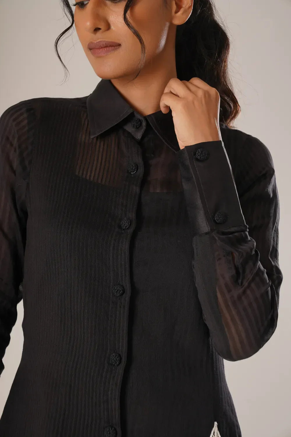 Through the Grid Shirt Dress