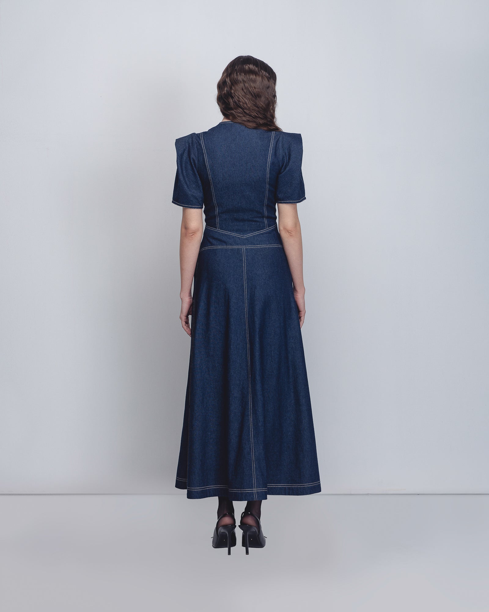 Denim Panelled Dress