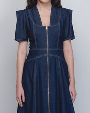 Denim Panelled Dress
