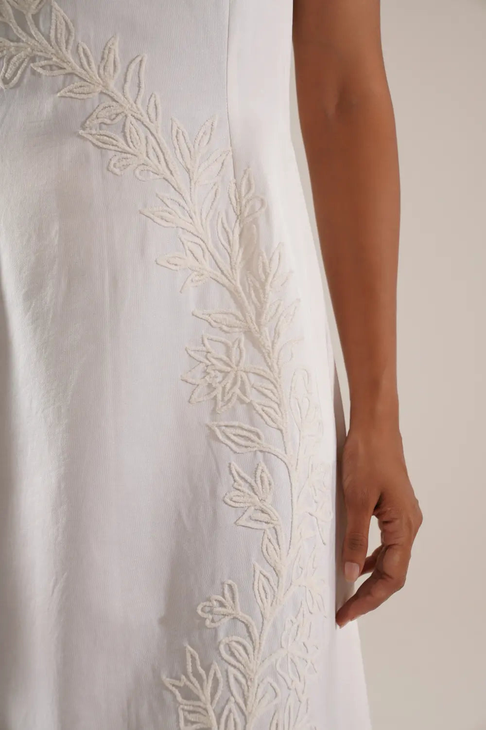 Diagonal Bloom Midi Dress