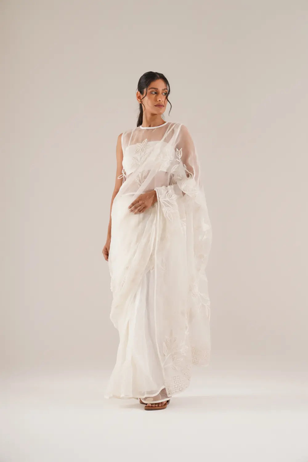 Ivory Echo Saree