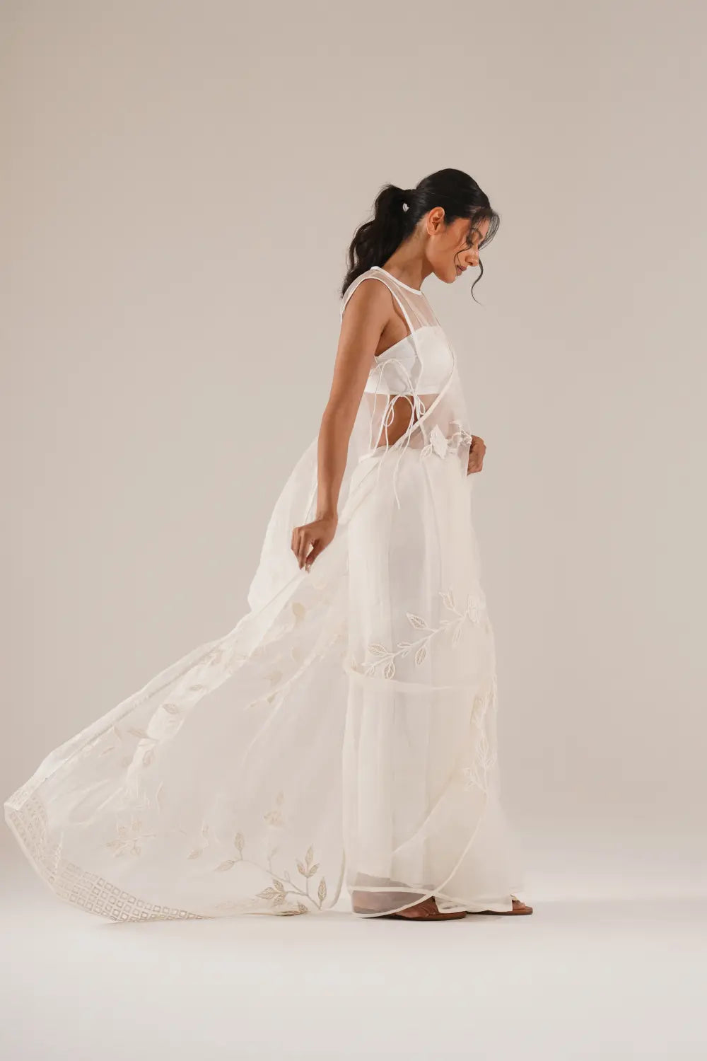 Ivory Echo Saree