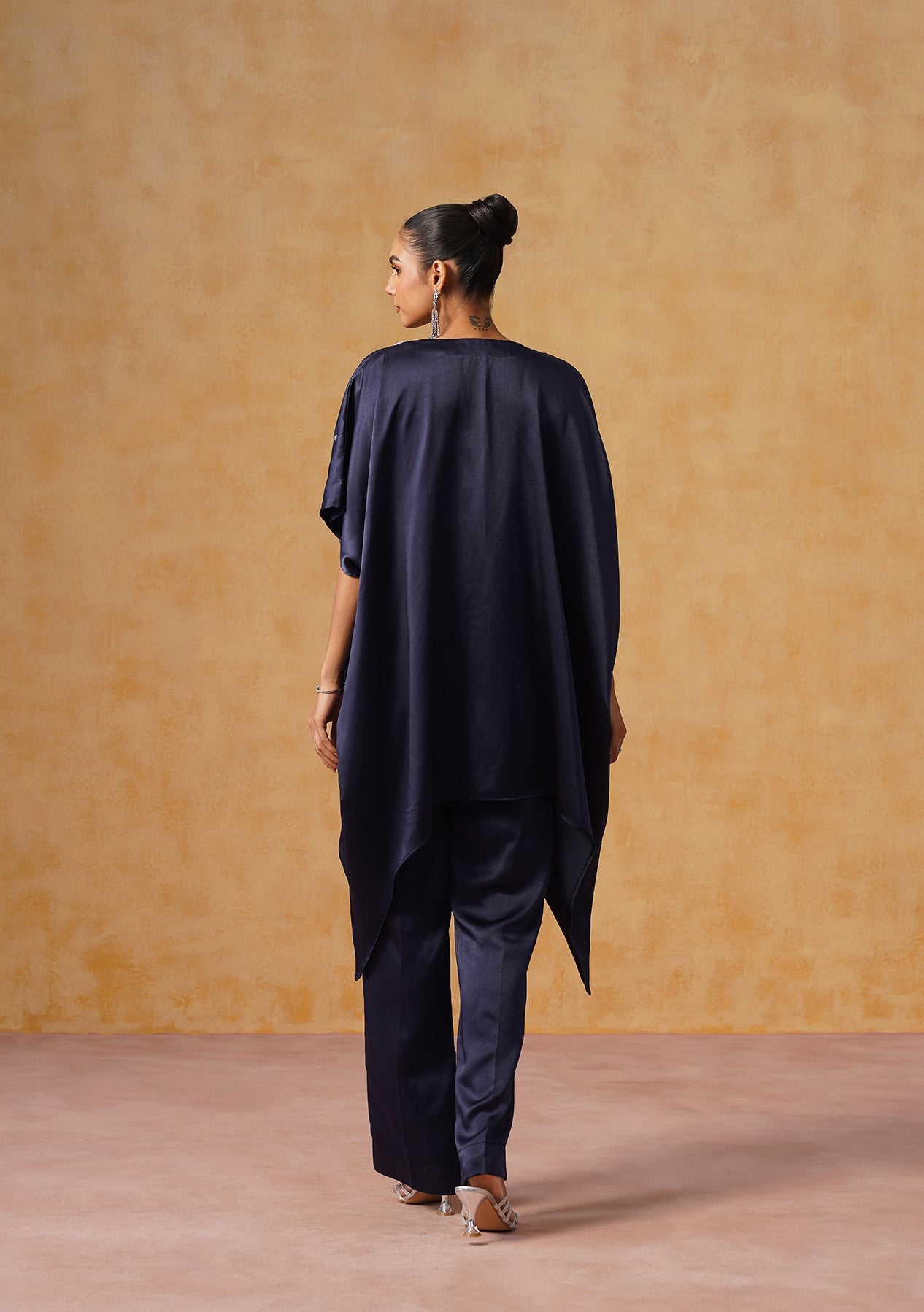 Mira Kaftan Co-ord Set Navy Blue