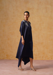Zara Kaftan Dress Navy Blue