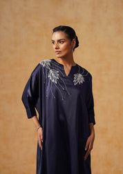 Zara Kaftan Dress Navy Blue
