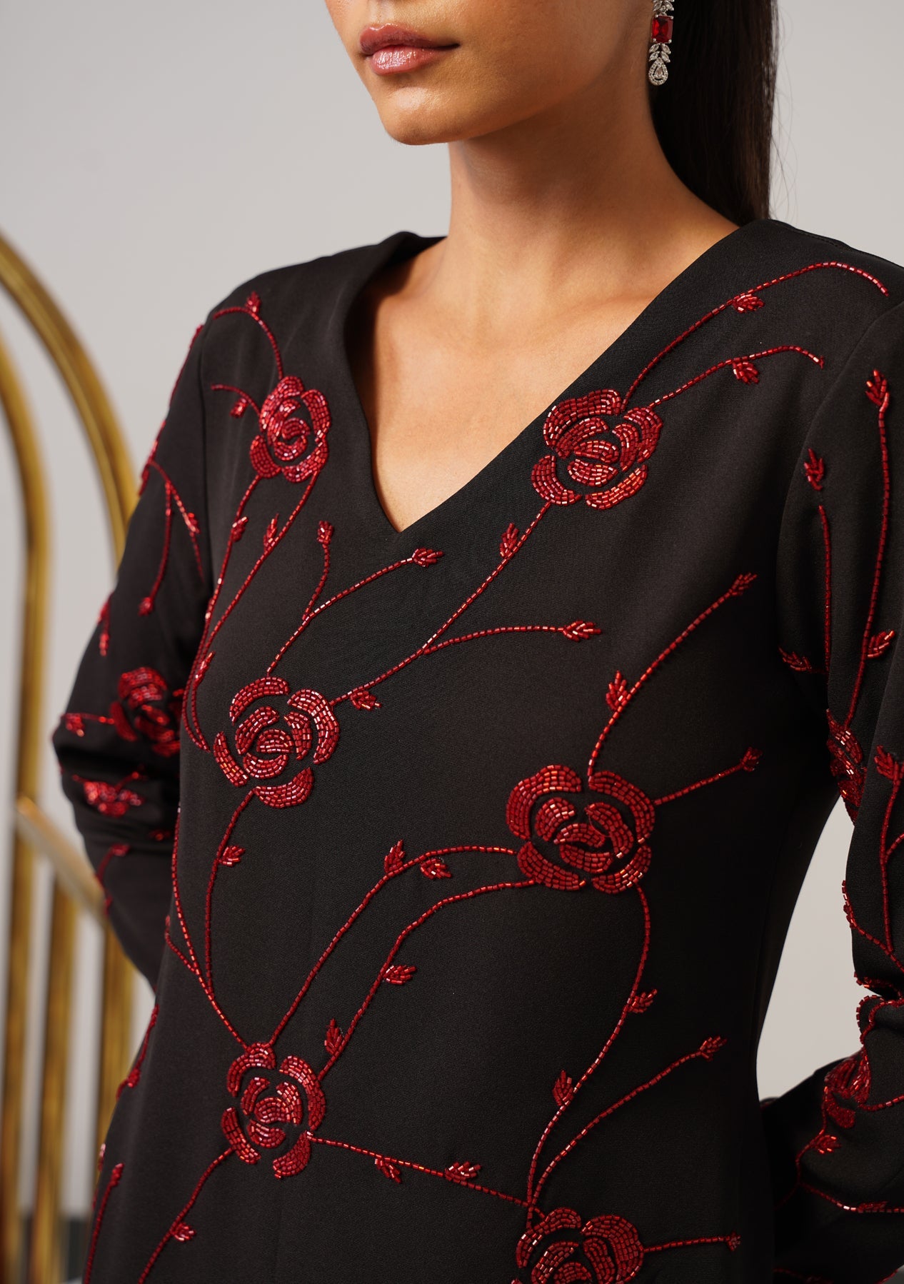 Rosina Midi Dress Black
