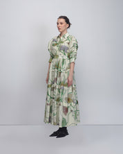 Paron Print Pleated Dress