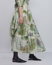 Paron Print Pleated Dress
