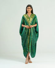 Emerald Green Kaftan Bandhej