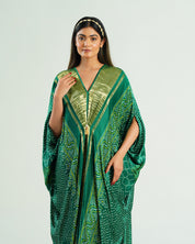 Emerald Green Kaftan Bandhej