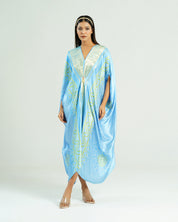 Sky Blue Kaftan Bandhej