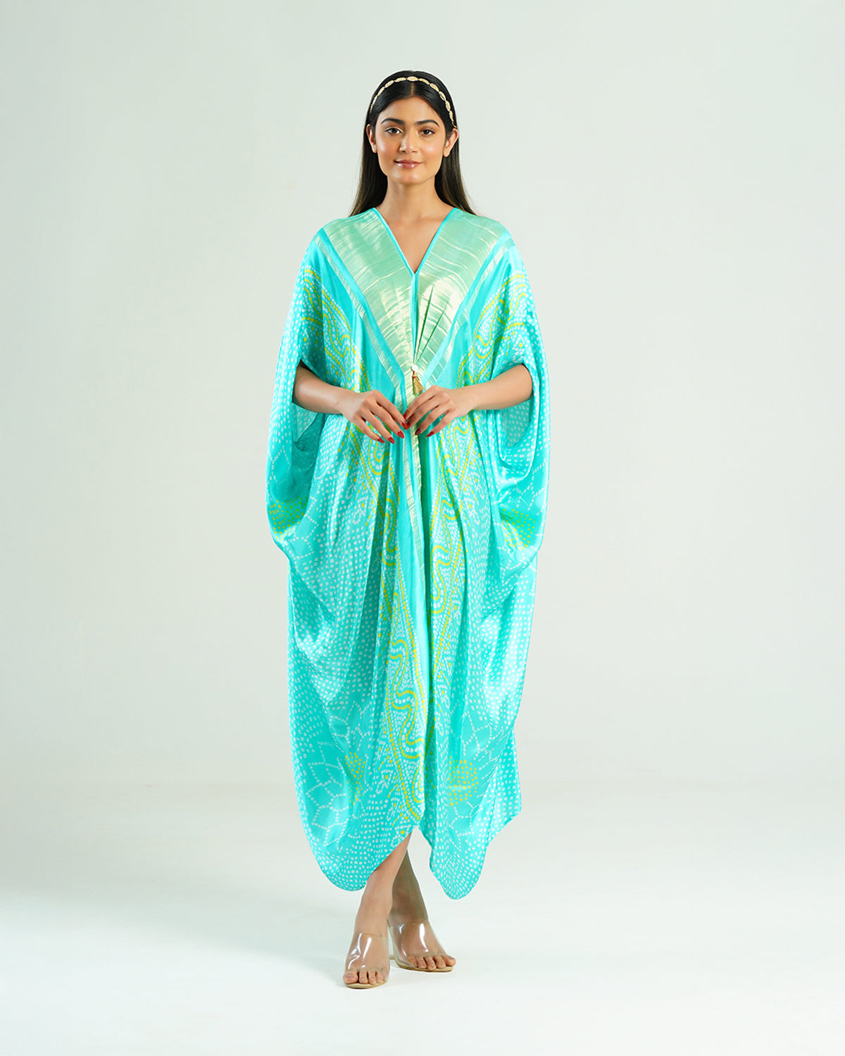 Aquamarine Kaftan Bandhej