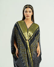 Black Kaftan Bandhej