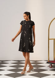 Cheetah Dress Black