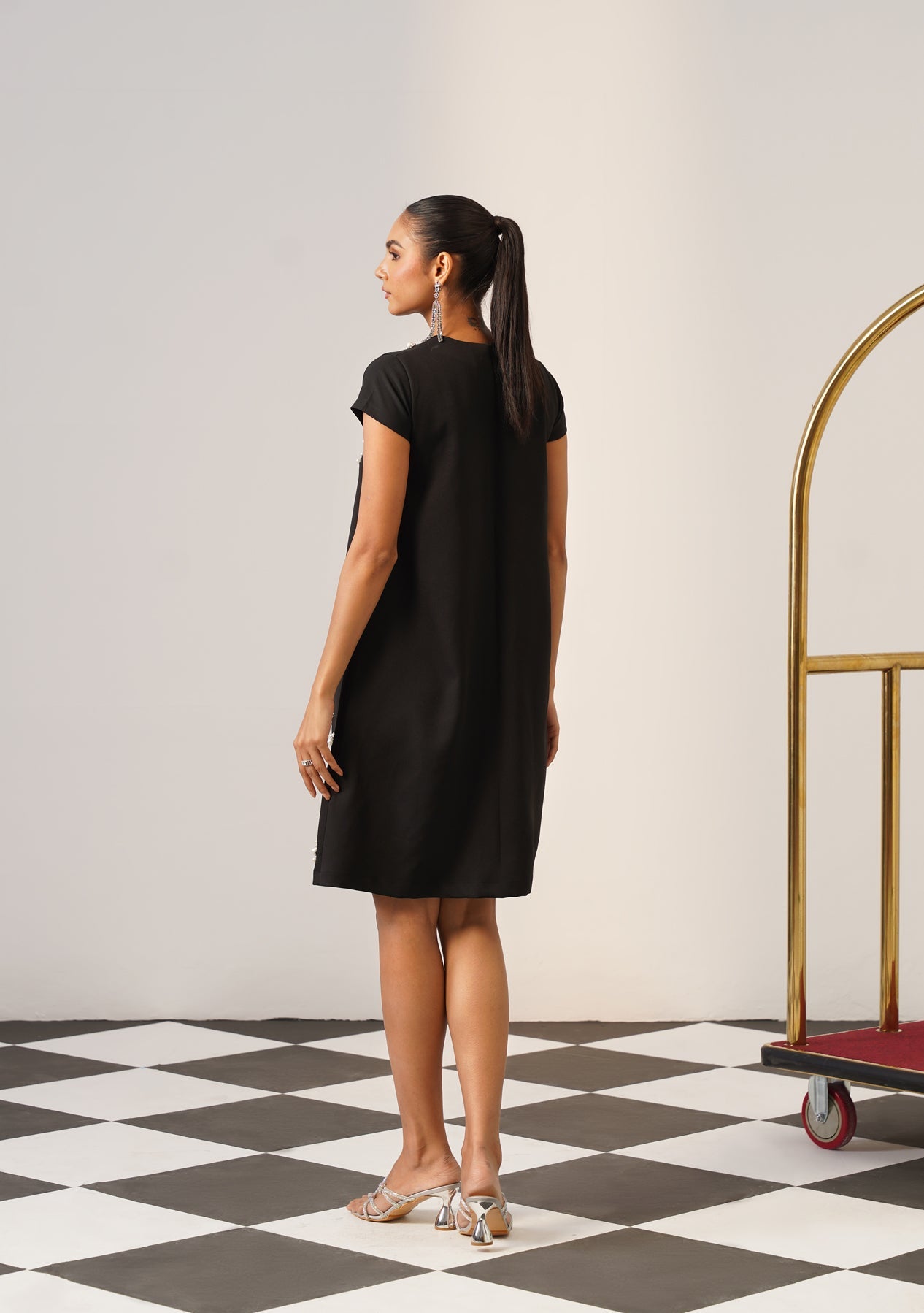 Cheetah Dress Black