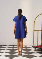 Lovelace Mini Dress Blue