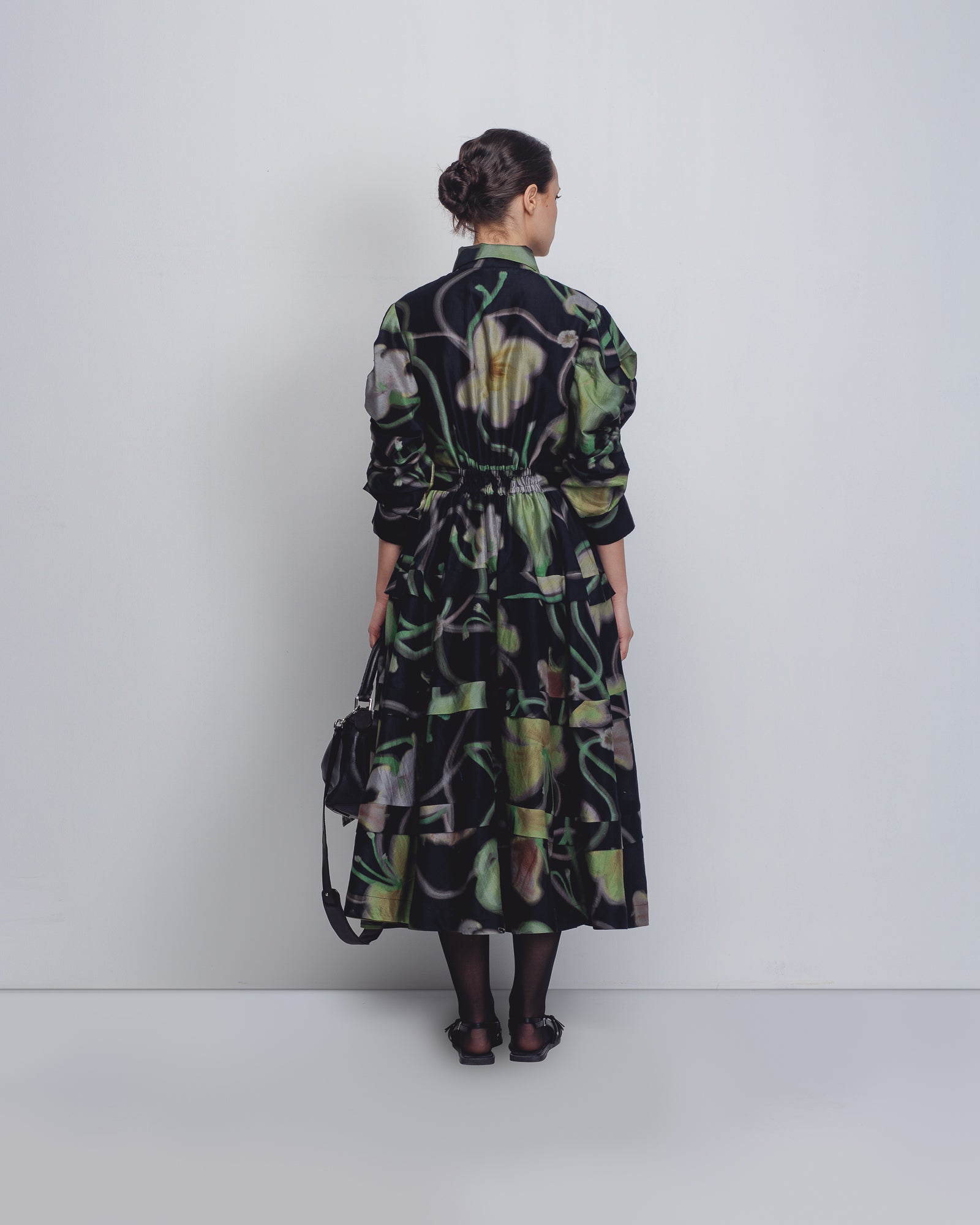 Paron Print Pleated Dress