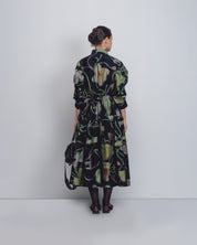 Paron Print Pleated Dress