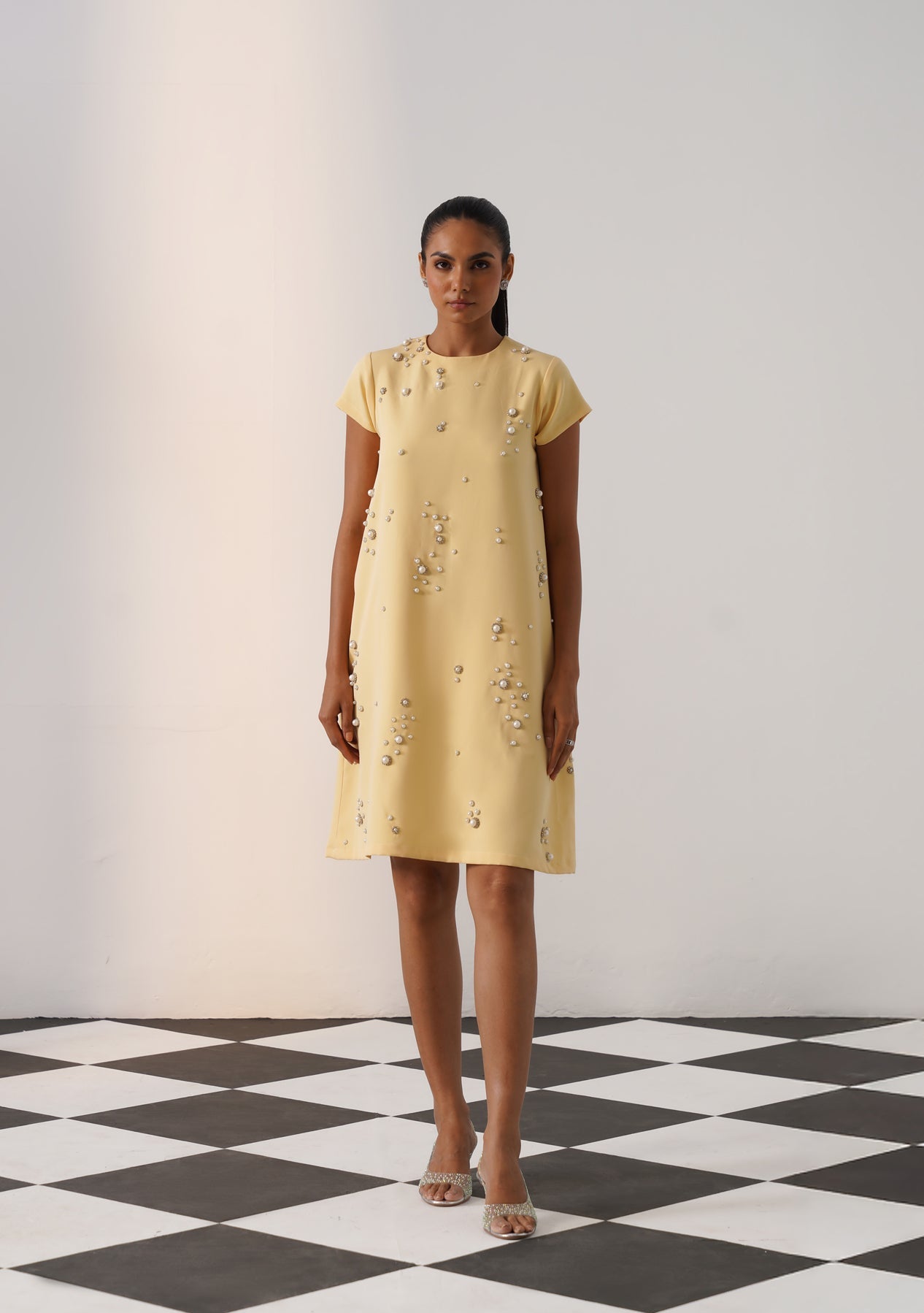 Cheetah Dress Butter Yellow