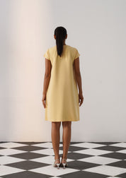Cheetah Dress Butter Yellow