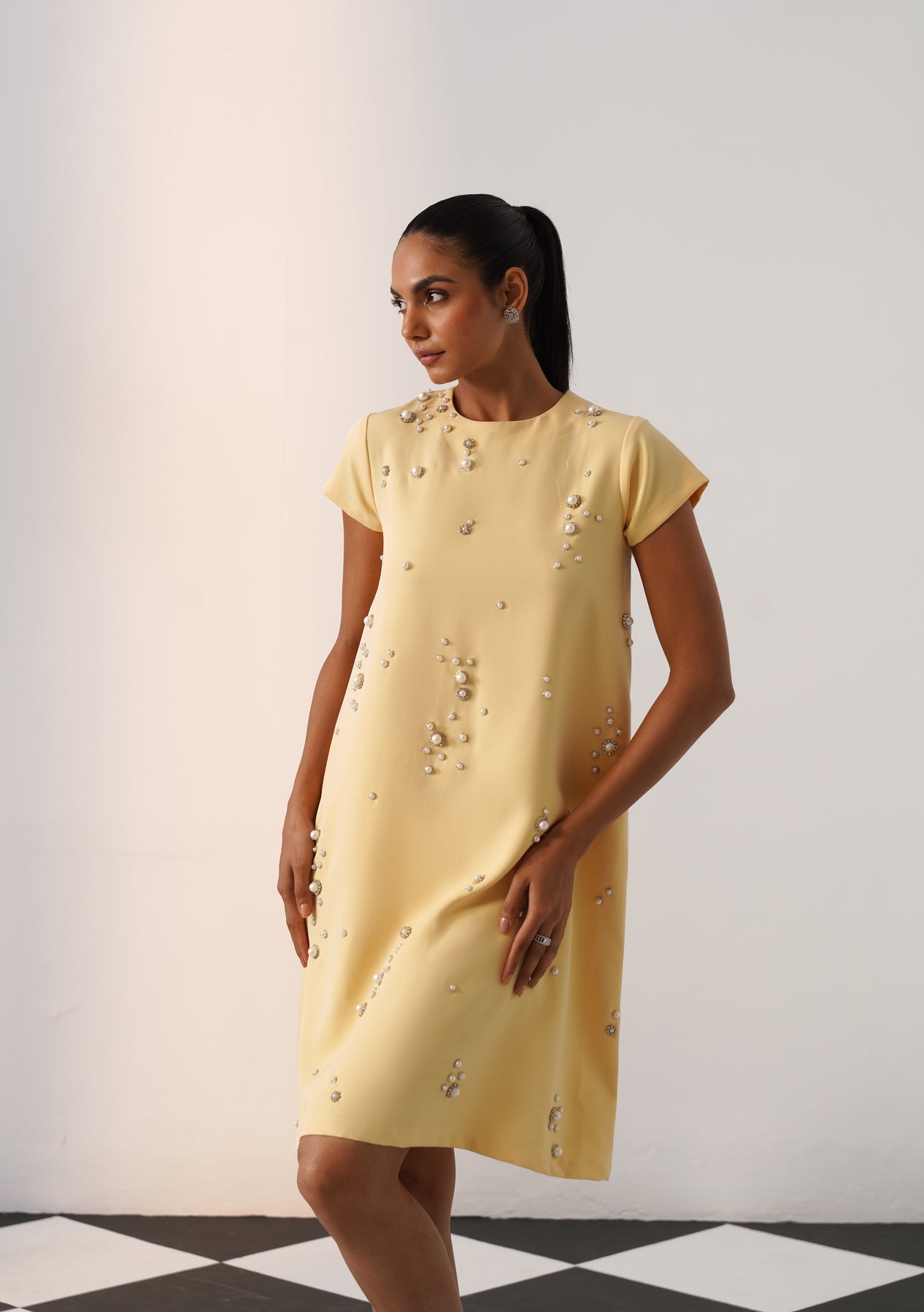 Cheetah Dress Butter Yellow