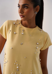 Cheetah Dress Butter Yellow