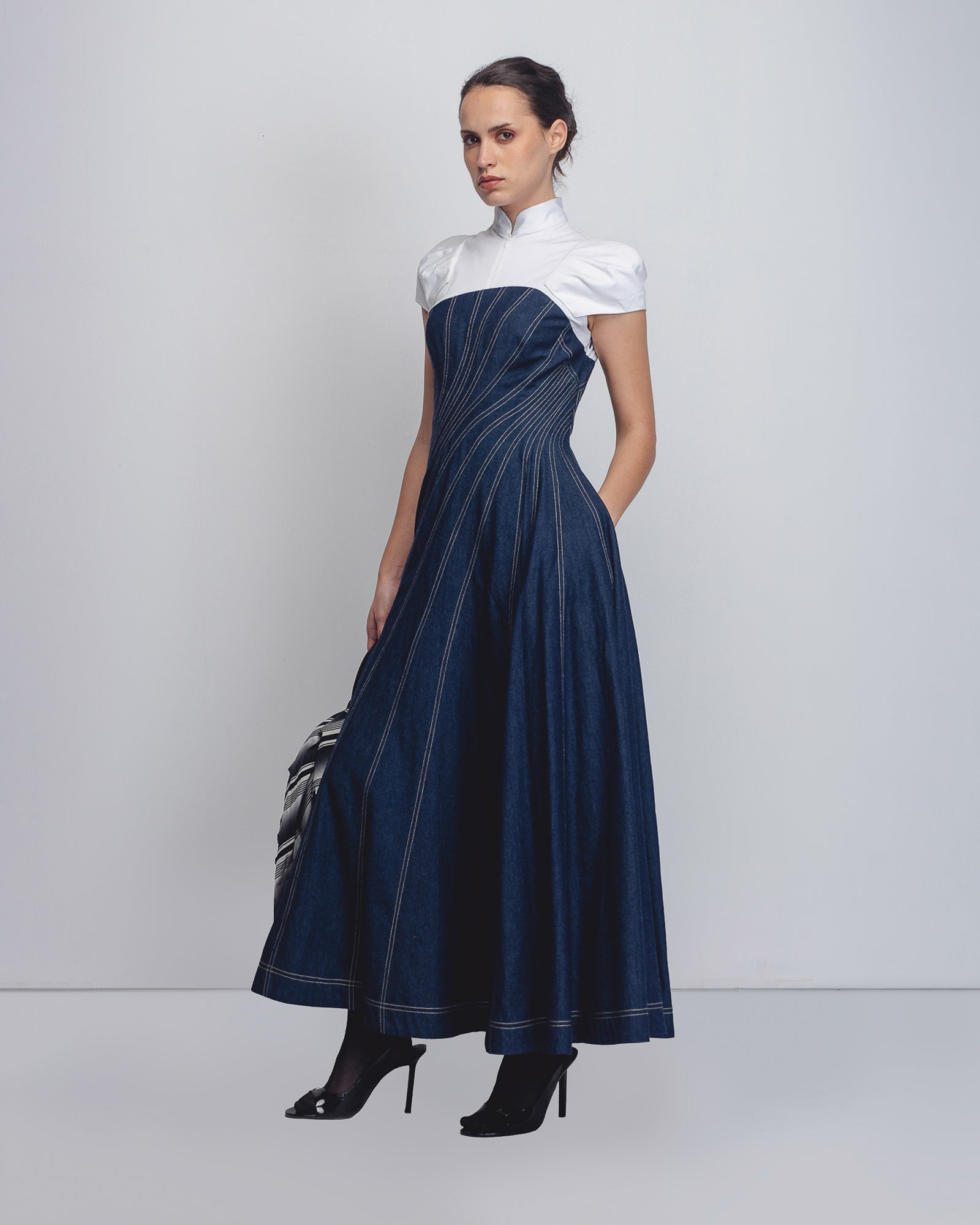 Denim Swirl Dress