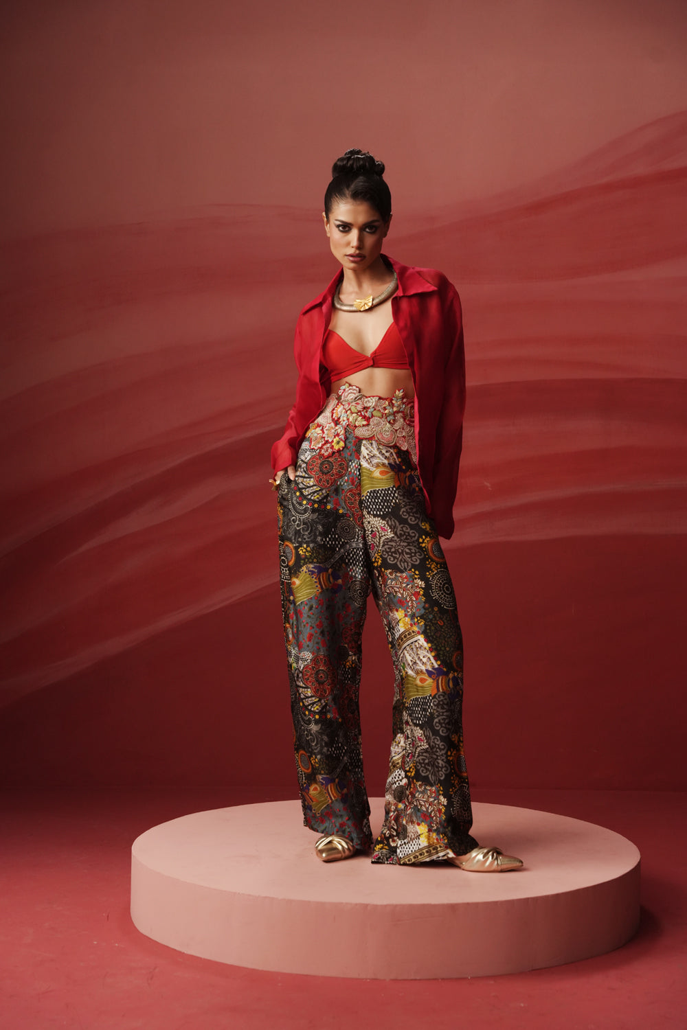 Bloomelle Shirt & Printed Pant Set