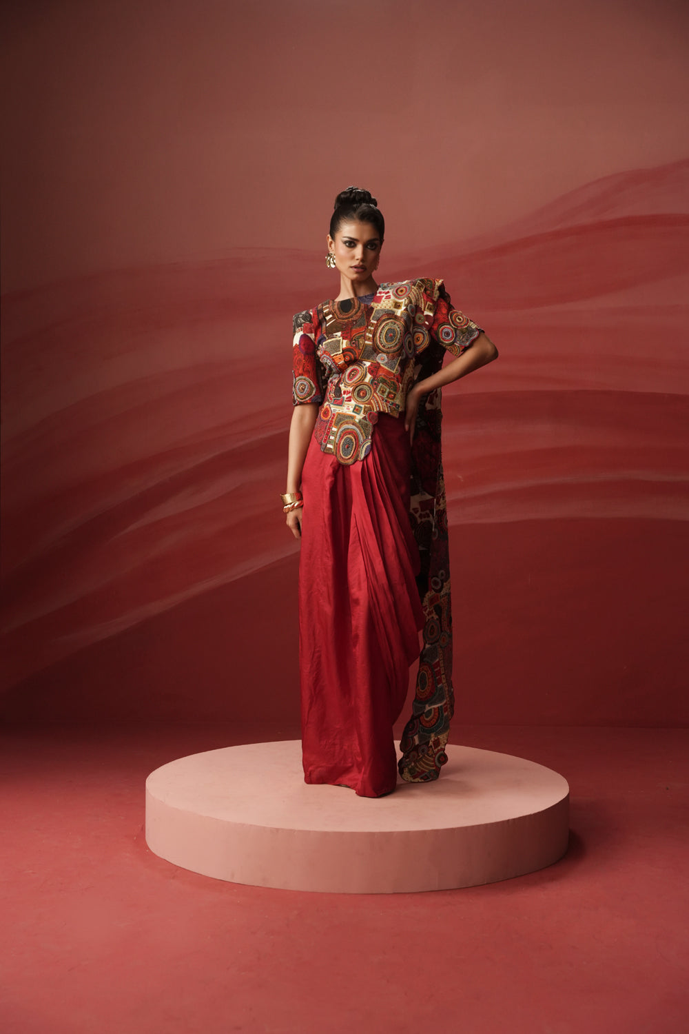 Zephyr Printed Bustier & Skirt Set