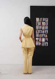 Crystal Drop Co-ord Set Butter Yellow