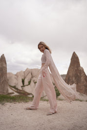 Peach Jacket Set