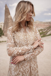Beige Jacket Set