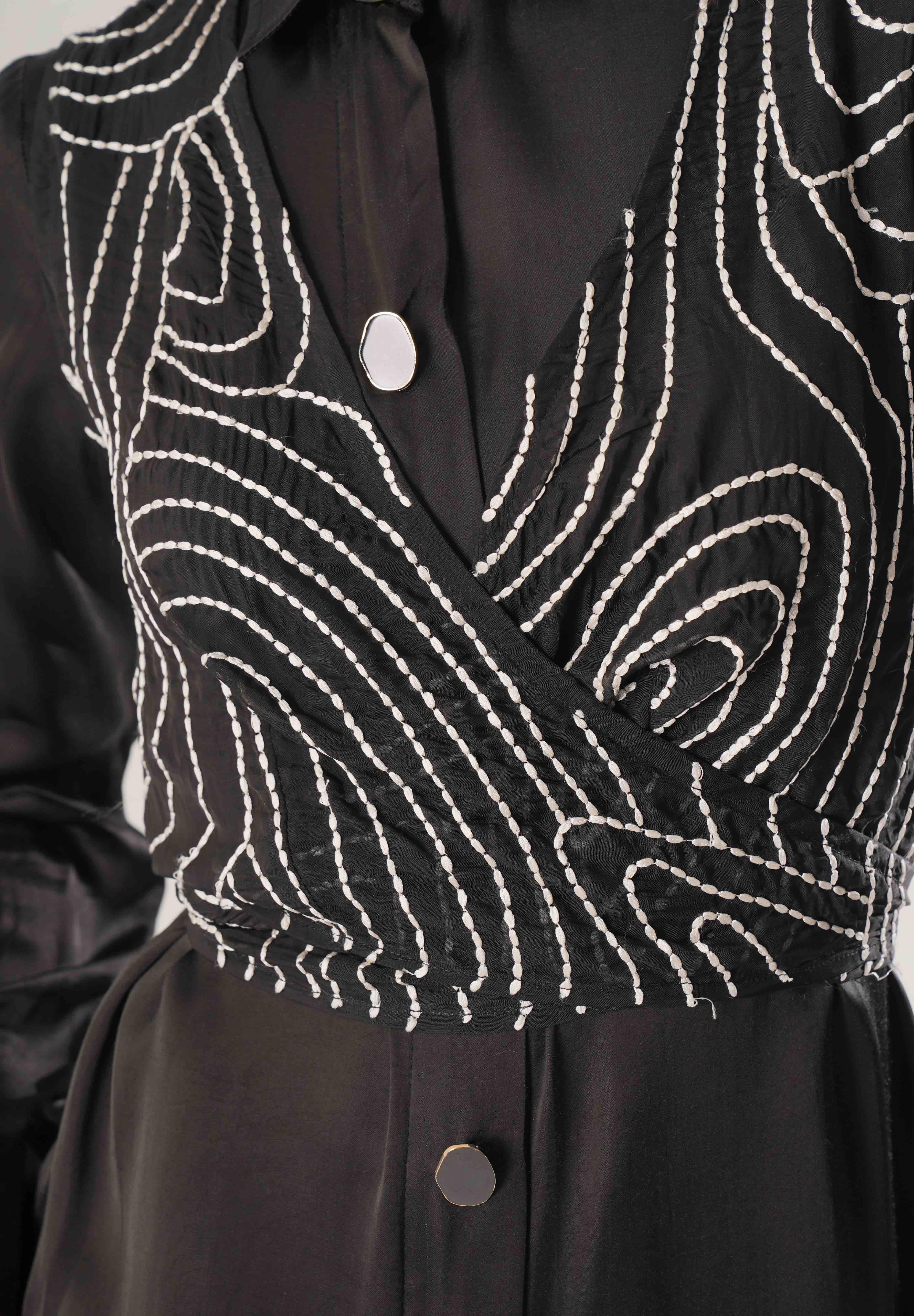 Black Long Shirt Set
