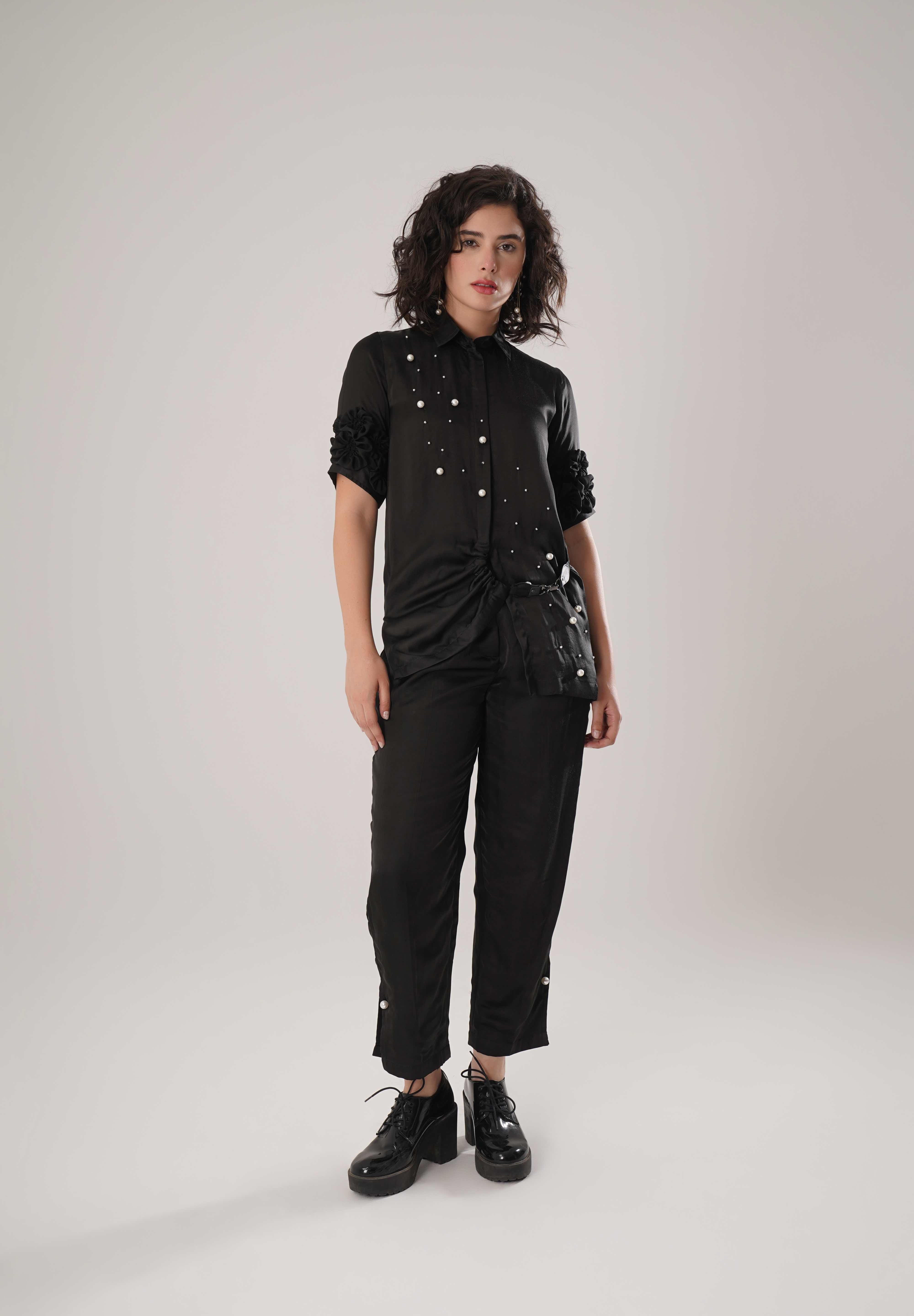 Black Buckle Wrap Set