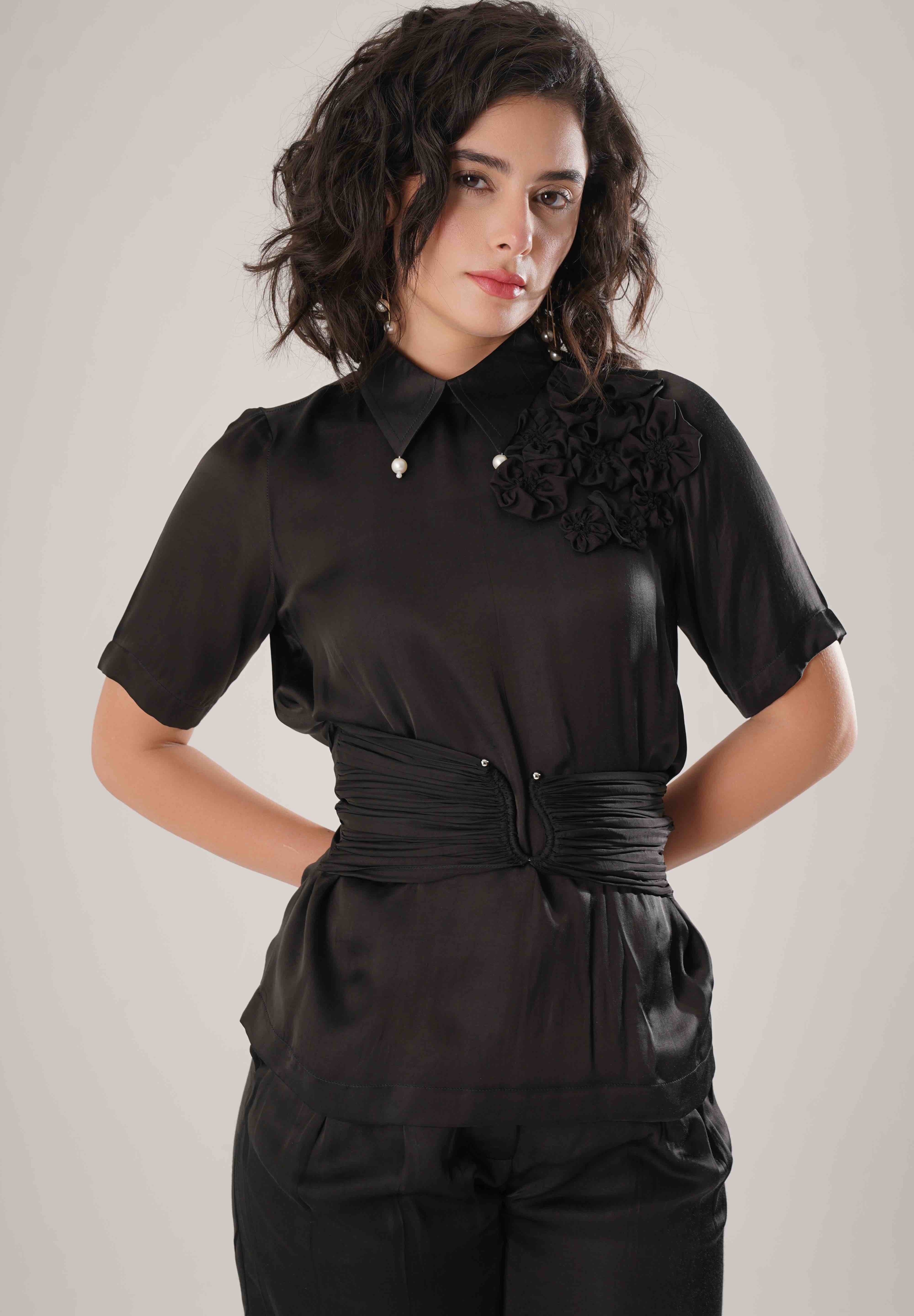 Black Corset Shirt