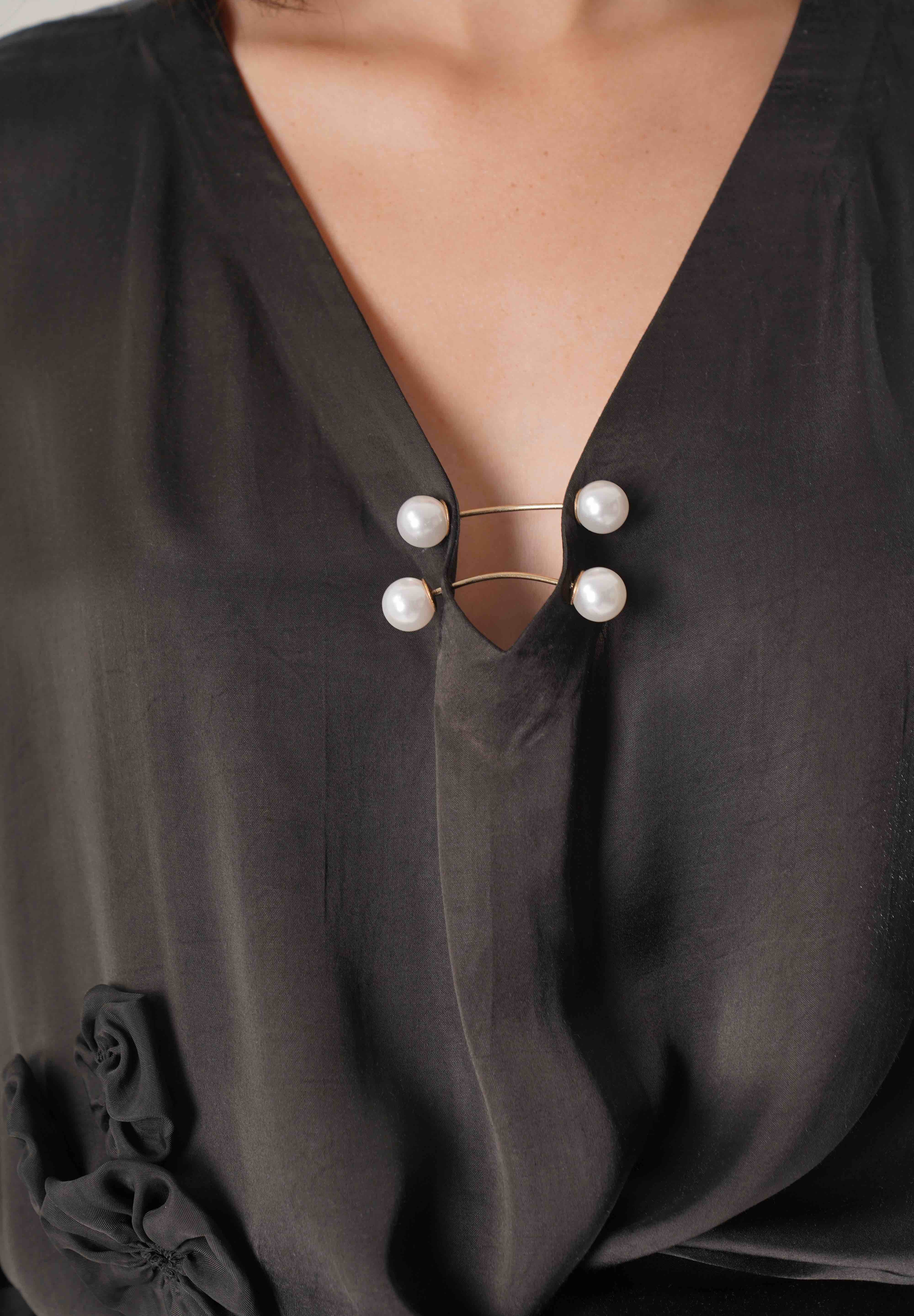 Black Kaftan Tie Up Set