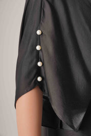 Black Kaftan Tie Up Top