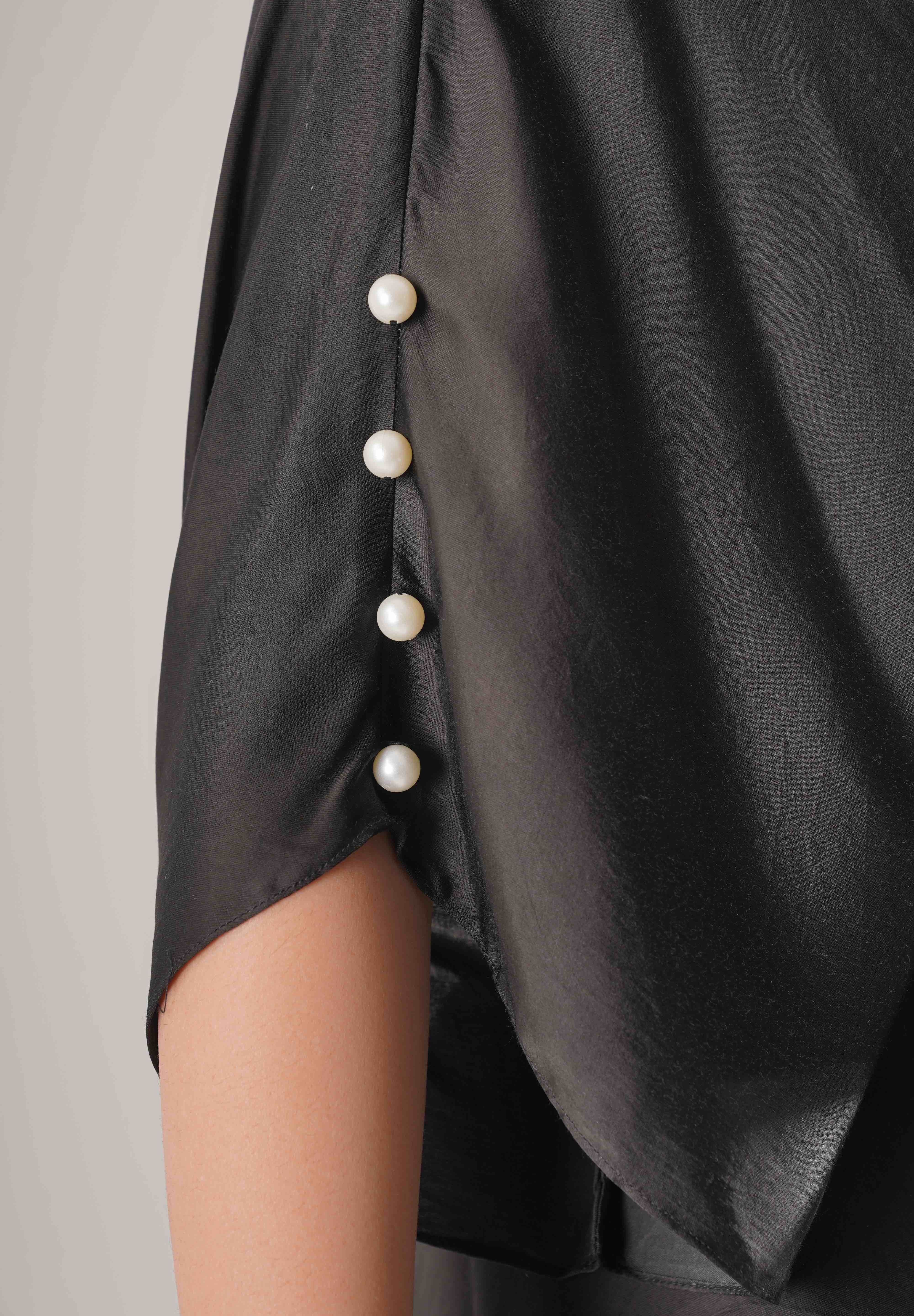 Black Kaftan Tie Up Set
