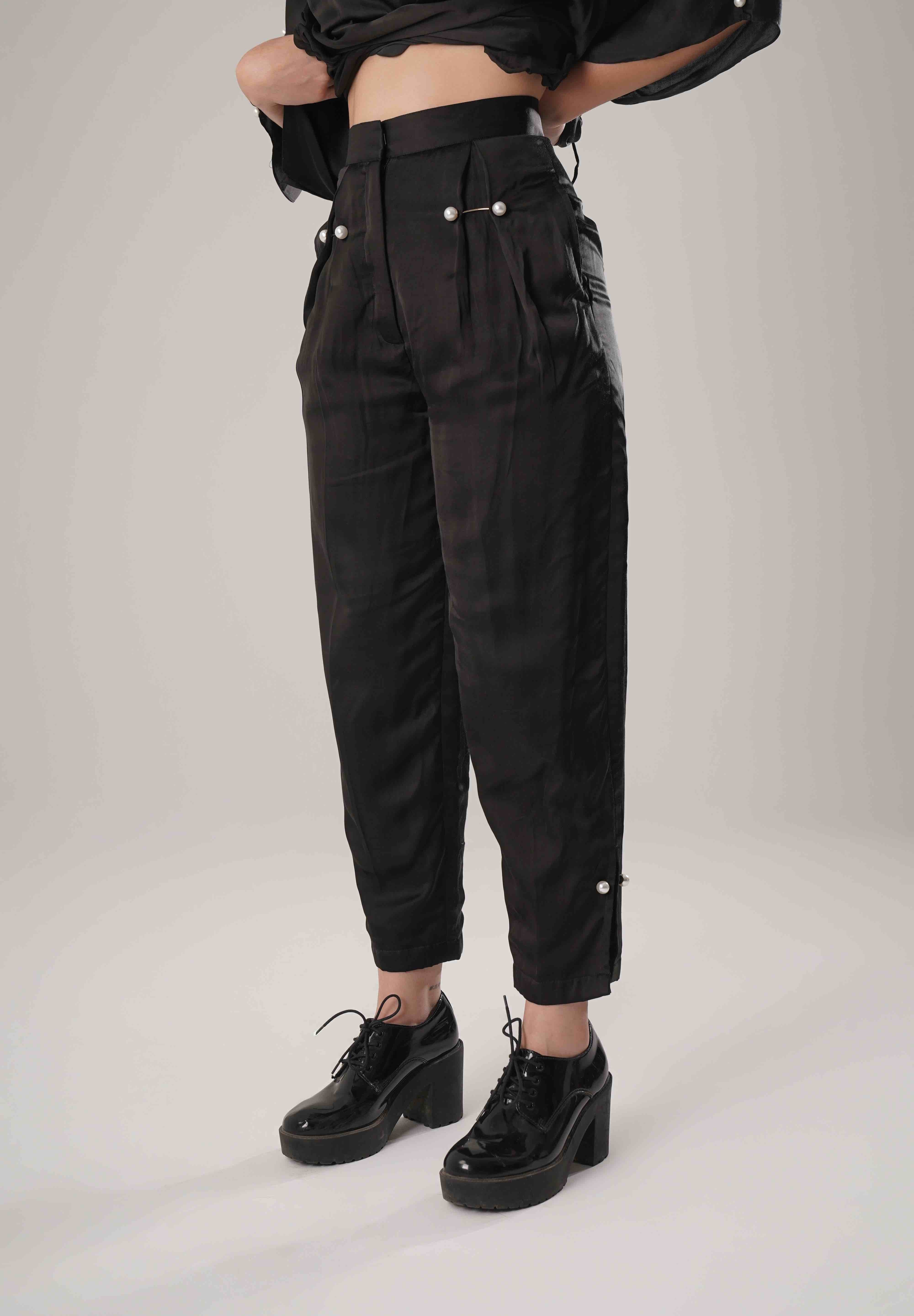 Black Kaftan Tie Up Set