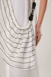White Buckle Wrap Dress