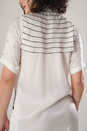 White Buckle Wrap Dress