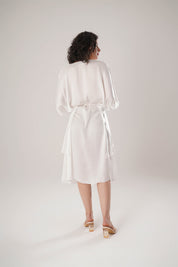 White Kaftan Tie Up Dress