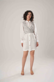 White Long Shirt Set
