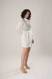 White Long Shirt Set